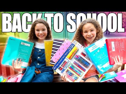 What's in our backpacks!? Back to school with the Haschak Sisters