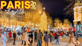 Paris, France 🇫🇷 - 4K PARIS Christmas Lights 2024 ✨ Paris Walk 🎄 With Captions