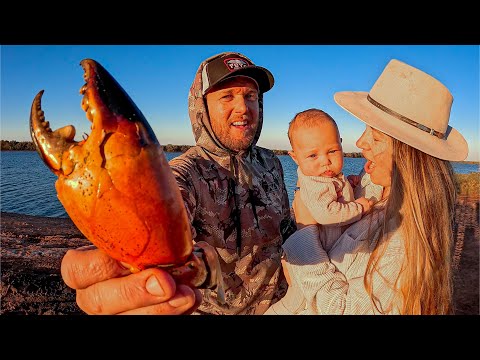 GIANT CRAB Catch and Cook - LIFE UPDATE  (We Are Back With a BABY)