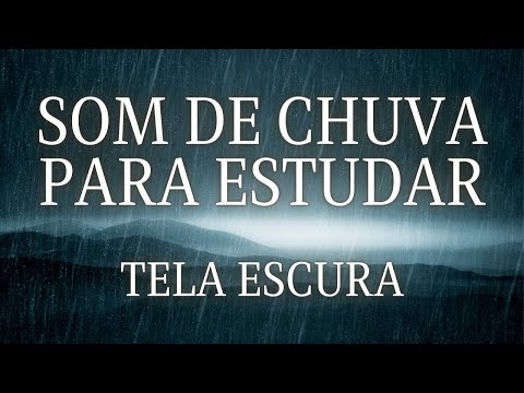 Som de Chuva para Estudar | Tela Escura | 1 hora