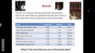 Bond Pricing; Unrecovered Investment Balance - ENGR 222 - Class 18 (24 Feb 2020)