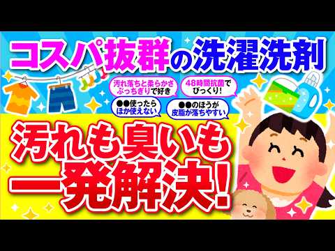 【有益】汚れも臭いも粉洗剤で一発解決！おすすめの洗濯洗剤を教えて！【ガルちゃん】