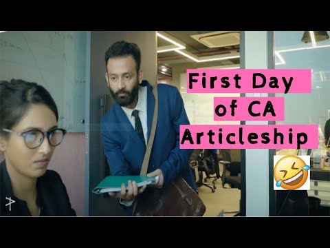 First Day of CA Articleship | Life of CA Student