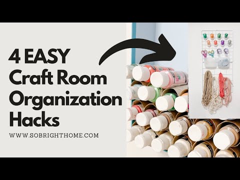 4 EASY Organization Hacks | Craft Room | Sewing Room