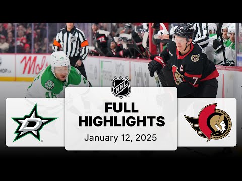 NHL Highlights | Stars vs. Senators - January 12, 2025