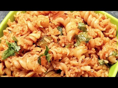 Macaroni pasta pulao / मैकरोनी पास्ता पुलाव / Monsoon recipe / The Fatima's Kitchen Recipe