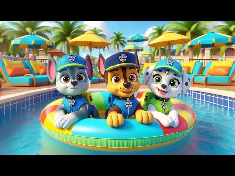 Paw Patrol Ultimate Rescue | CHASE is Practicing Swimming In The Pool | Funny Story | Rainbow 3