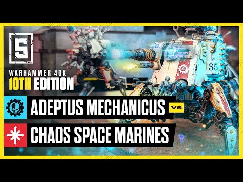 Adeptus Mechanicus vs Chaos Space Marines | Warhammer 40k Battle Report