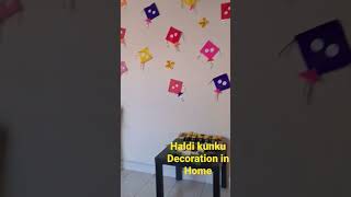 haldi kunki Decoration #haldikumkumrangoli  #haldikumkum #decorationidea #shorts #youtubeshorts