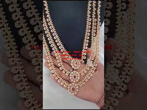 3 line trending Ad haar/fancy 3 line Ad necklace/party wear necklace whatsapp 9535614642