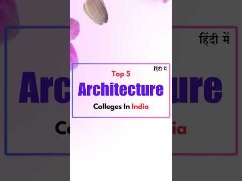 top 5 architecture colleges in india