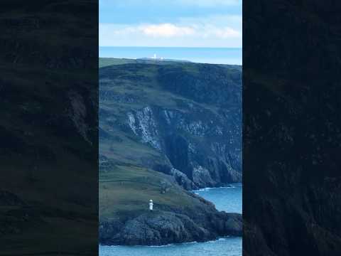 Some filming at Crammag Head Lighthouse with the Mull of Galloway Lighthouse in distance #shorts