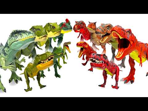 RED VS. GREEN Dinos Collection!! | Amazing Dinosaurs