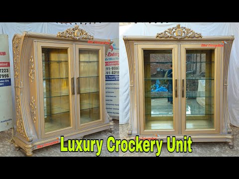 Luxury Carved Crockery Unit Made In India | Teakwood Classical Furniture Saharanpur