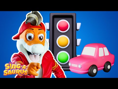 "Stop Look Listen!" 🚘 | Learn To Cross The Road! | Episode 5 - Sing-A-Saurus