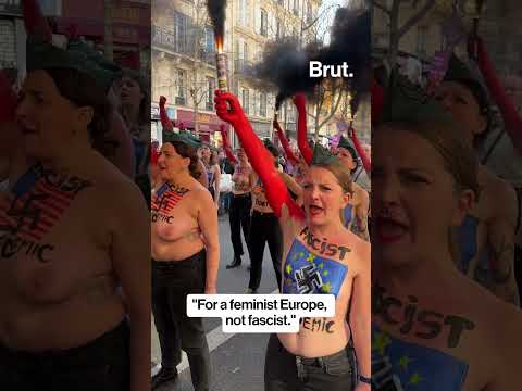 Femen Activists Protest Fascism in Paris