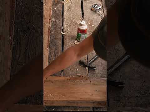 Making a Walnut and Pine Door for the Front of my Log Cabin, 1st Step #shorts