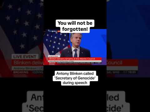 Antony Blinken Called Out During Speech