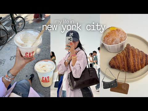 nyc vlog | marge sherwood pop-up, new cafes/bakeries, guggenheim, libraries, central park