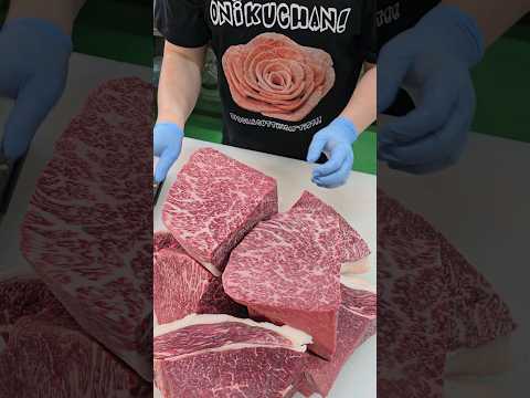 黒毛和牛のウチヒラをカットして断面見せてみた!!wagyubeef。