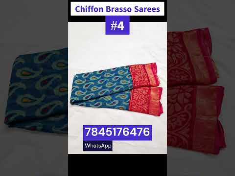 Chiffon Brasso Sarees: The Perfect Way to Look Elegant and Stylish #chiffon #saree #shorts #trending