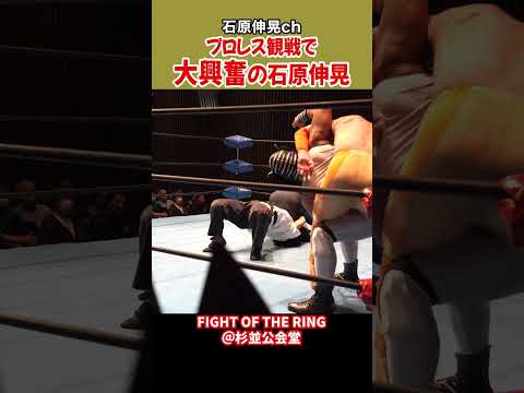 【石原伸晃ch】プロレス観戦で大興奮！ #shorts #リング