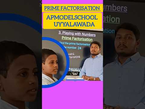 Prime Factorisation of 24#primefactorisation #maths #student #mathsteacher #apmodelschool#uyyalawada