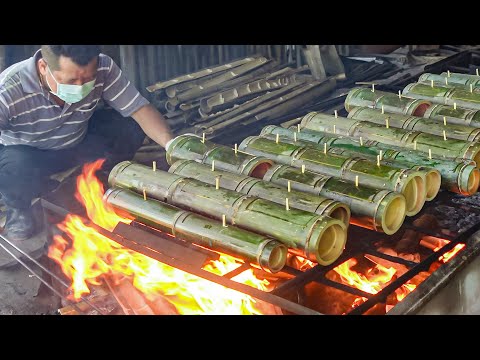 So Fragrance! Cut Bamboo to Make Bamboo Tube Rice Meal / 砍竹子製作竹筒飯套餐 - Taiwanese Food