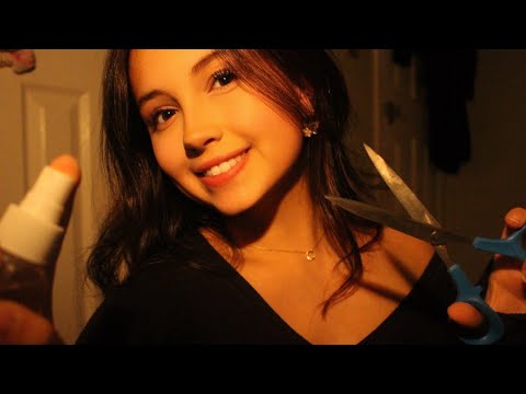 ASMR New Years Eve Hair Cut / Barber / Salon (personal attention, whispered)