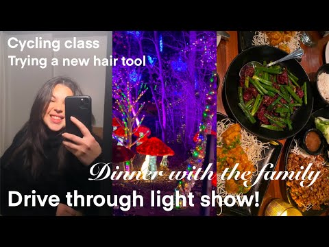 VLOG 66: Cycling class, Airwrap dupe + Light Show & Dinner! Woohooo!