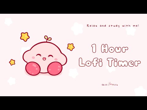 1 Hour - Relax & study with me Lofi | happy kirb #timer #1hour #1hourloop #lofi #relaxing