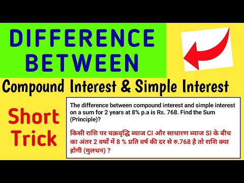 Difference between CI & SI Short Trick | Compound Interest Tricks