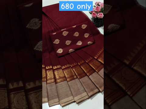 Chettinadu cotton fancy border high quality sarees WHATSAPP 9790271649 with blouse 780