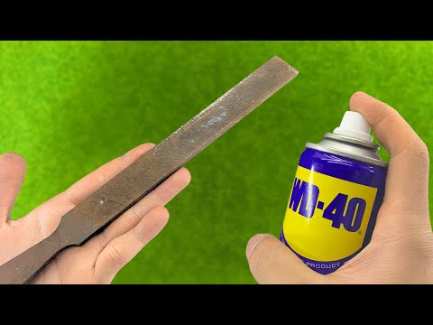 Sharp razor . How to sharpen a rusty metal file! Great method!