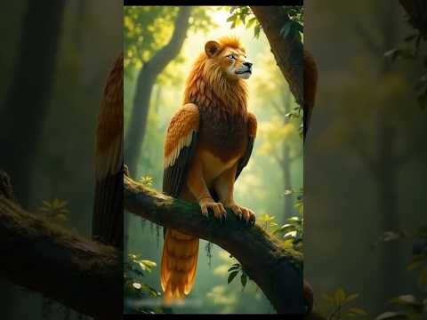 The lion | ai greeting cards gallery part 12 #ai #lion #hybrid #birds #shortsvideos #viral #ytshorts