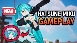 *NEW* Fortnite Hatsune Miku Skin Gameplay (Neko Hatsune Miku & All Emotes)