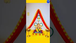 Ganpati Decoration ideas at home #shorts #youtubeshorts #viralshorts