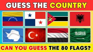 Guess And Learn 80 Flags! | Ultimate FLAG QUIZ Challenge 🌎🧠