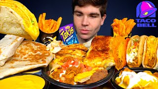 ASMR TACO BELL MUKBANG CHEESE BURRITOS CRUNCHWRAP CHALUPA NACHOS FRIES QUESADILLA | WITH CHEESE