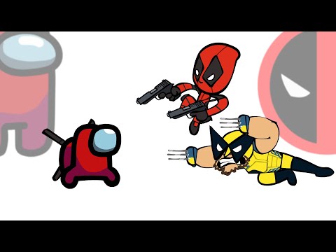 Mini Crewmate Kills DEADPOOL & WOLVERINE Characters | Among Us