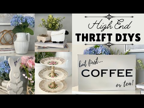 High-End Thrift Store DIYs - Quick and Easy Thrift Makeovers - High-End Look for Less!!!