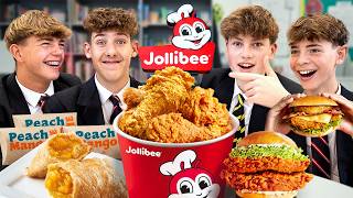 British Highschoolers try Jollibee for the first time!