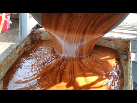 Traditional Brown Sugar Making in Taiwan,Brown Sugar Tapioca jelly Making /手炒黑糖,黑糖粉粿製作-台灣街頭美食-台灣傳統美食