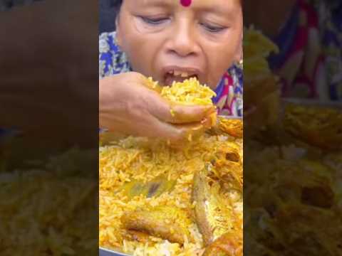 @eating spicy 🥵 fish fry with rice ##ytshorts