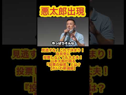 『悪太郎出現！これで決まり！自民党じゃなくても大丈夫！』#山本太郎 #悪太郎#shorts