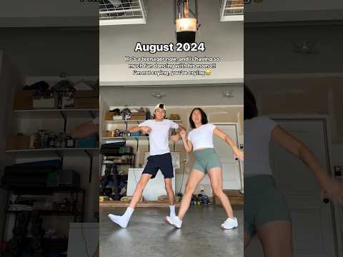 Mom + son dance, a year later🥰 #familydance #pregnancydance