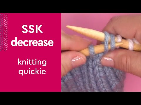 Easily SSK Knitting Decrease #shorts #ssk #knittingtutorial