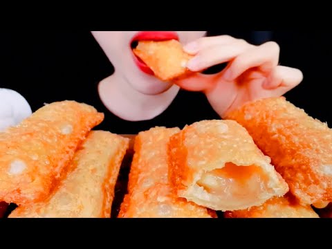 ASMR Crispy Fried Cake and Whipping Cream Eating Vlog, Mukbang 바삭하게 튀긴 케이크와 휘핑크림 먹기 @mellawnie