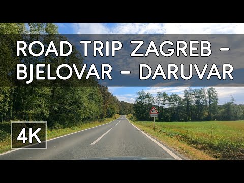 Road Trip: Zagreb - Bjelovar - Daruvar, Croatia - 4K UHD Virtual Travel