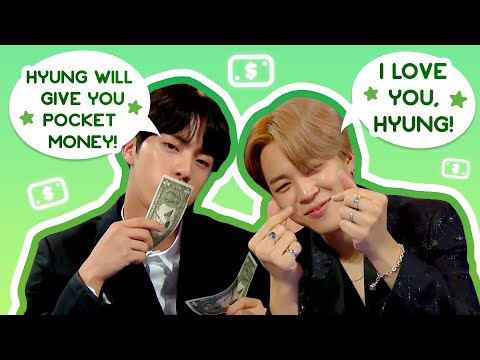 jin’s love language is giving bts pocket money 💸